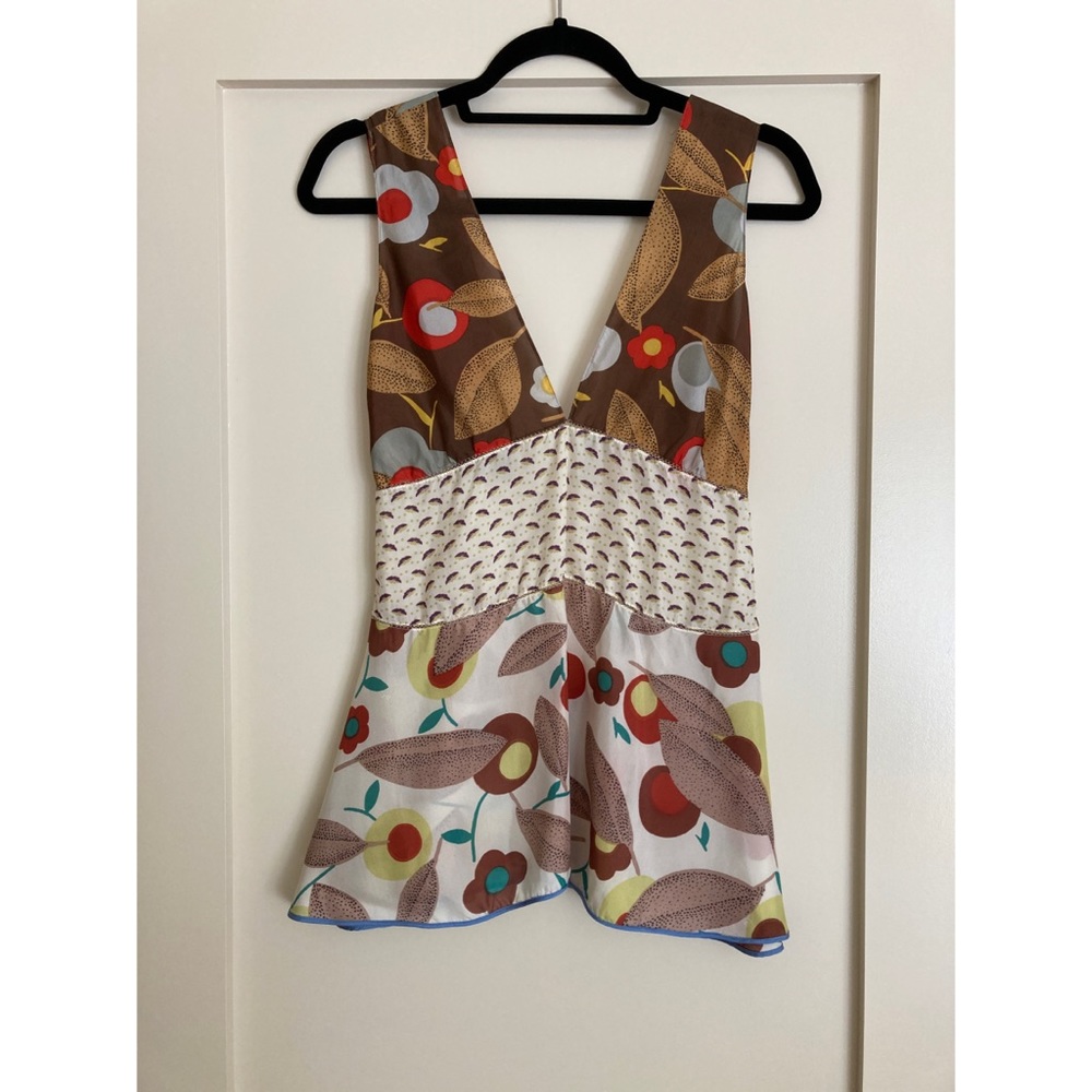 Vintage Marni Silk Sleeveless Blouse 38